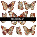 Fall Blooms Torn Pages UV DTF Decal sheets 7 Designs available