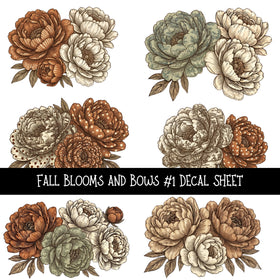Fall Blooms and Bows UV DTF Decal sheets 3 designs available