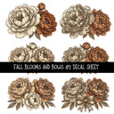 Fall Blooms and Bows UV DTF Decal sheets 3 designs available