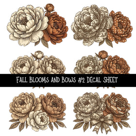 Fall Blooms and Bows UV DTF Decal sheets 3 designs available