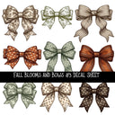 Fall Blooms and Bows UV DTF Decal sheets 3 designs available