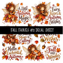 Fall Fairies UV DTF Decal sheets 12 Designs available