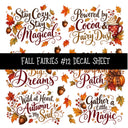 Fall Fairies UV DTF Decal sheets 12 Designs available
