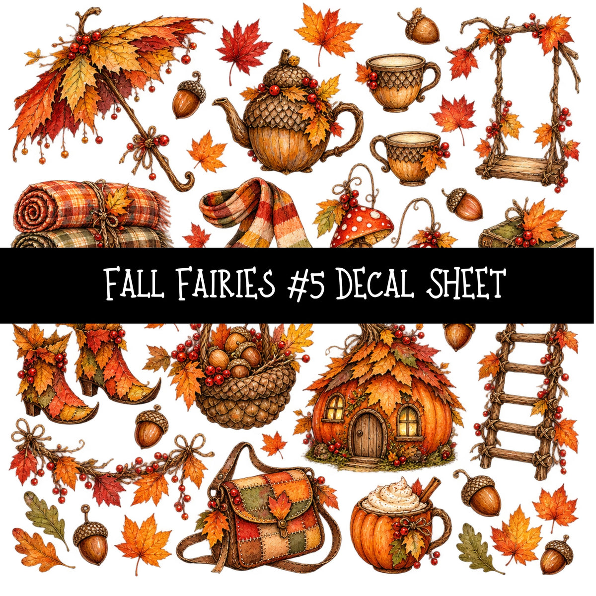 Fall Fairies UV DTF Decal sheets 12 Designs available