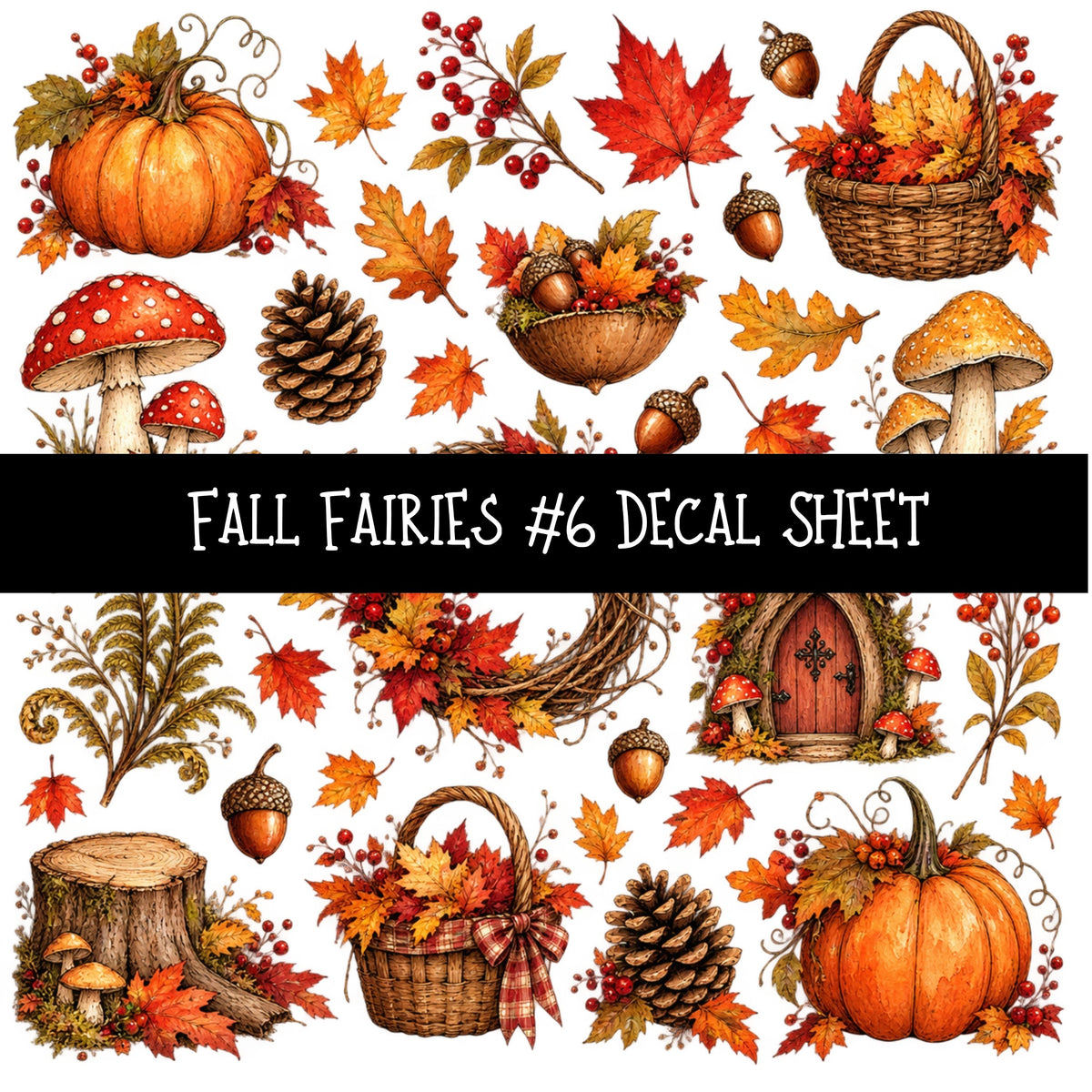 Fall Fairies UV DTF Decal sheets 12 Designs available
