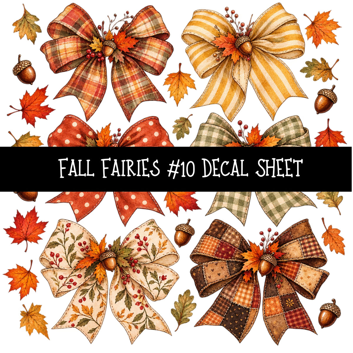 Fall Fairies UV DTF Decal sheets 12 Designs available