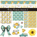 Fall Farm truck UV DTF Decal Sheets 2 design options