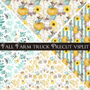Fall Farm Truck precut Vsplits 12x12 vinyl sheet