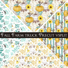 Fall Farm Truck precut Vsplits 12x12 vinyl sheet