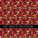 Fall Skulls and Flowers 12x12 vinyl sheet
