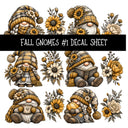 Fall Gnomes UV DTF Decal sheets 13 Designs available