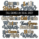 Fall Gnomes UV DTF Decal sheets 13 Designs available
