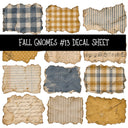 Fall Gnomes UV DTF Decal sheets 13 Designs available