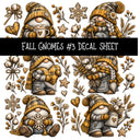 Fall Gnomes UV DTF Decal sheets 13 Designs available
