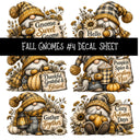 Fall Gnomes UV DTF Decal sheets 13 Designs available