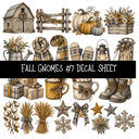 Fall Gnomes UV DTF Decal sheets 13 Designs available