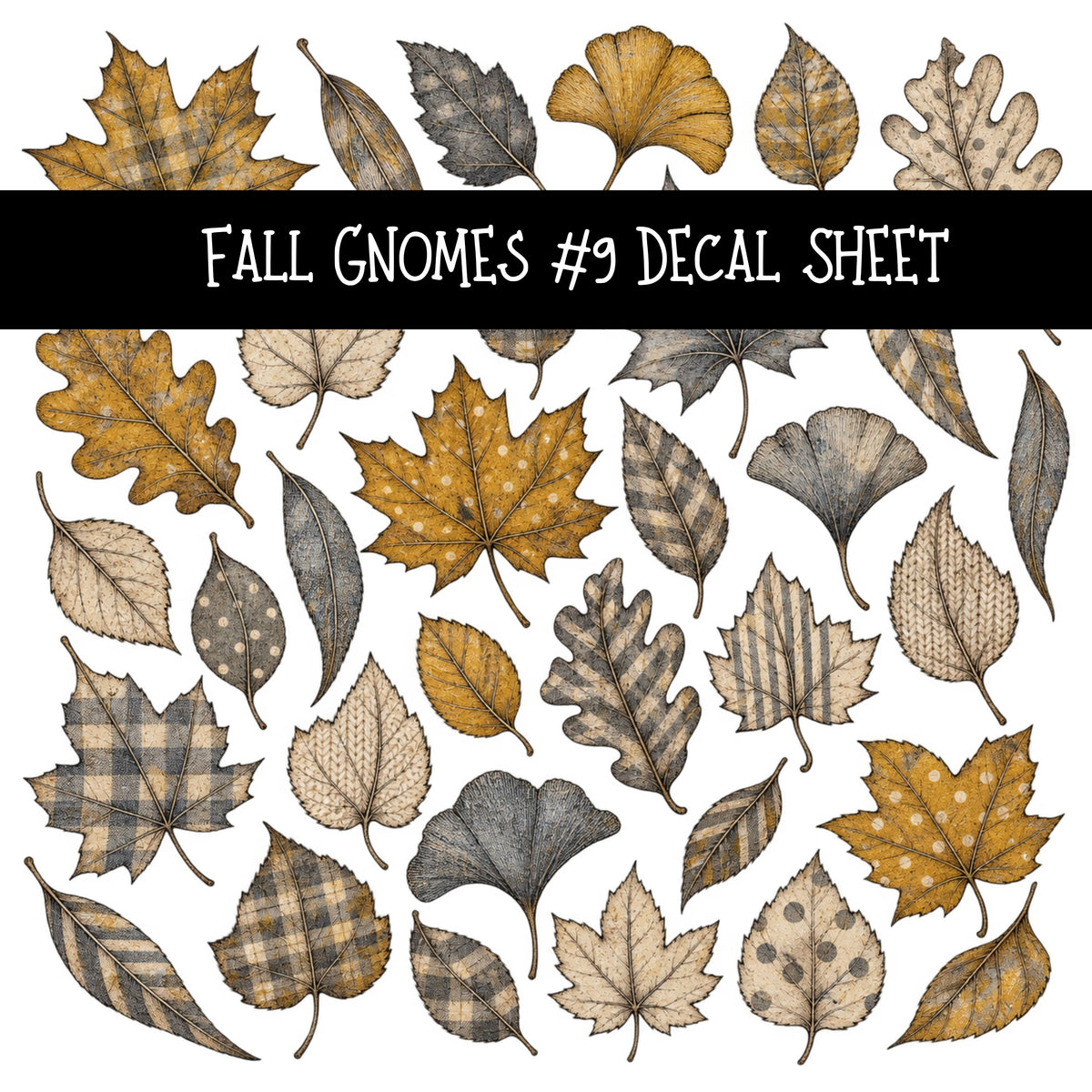 Fall Gnomes UV DTF Decal sheets 13 Designs available