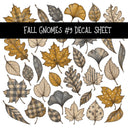 Fall Gnomes UV DTF Decal sheets 13 Designs available