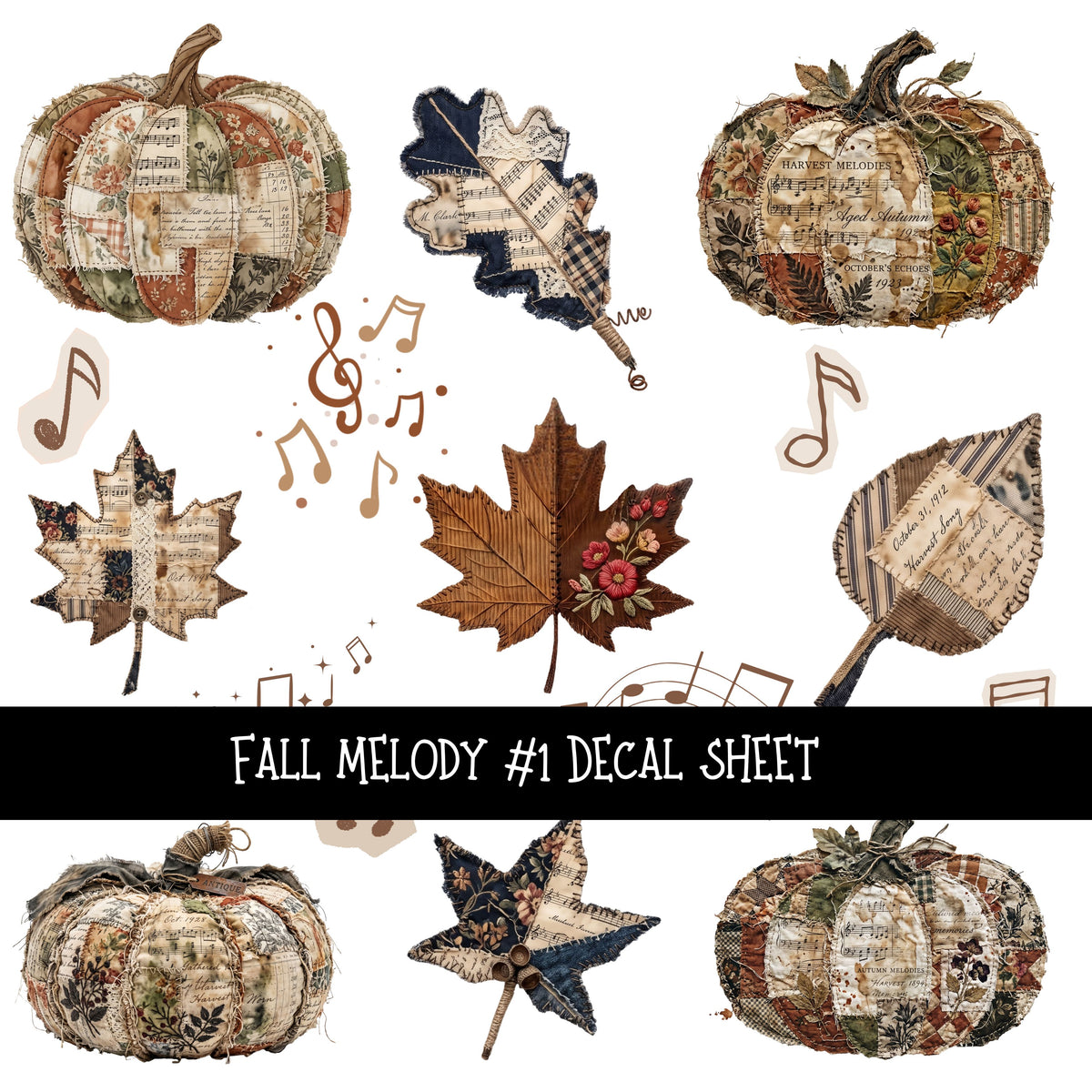 Fall Melody UV DTF Decal sheets 2 Designs available
