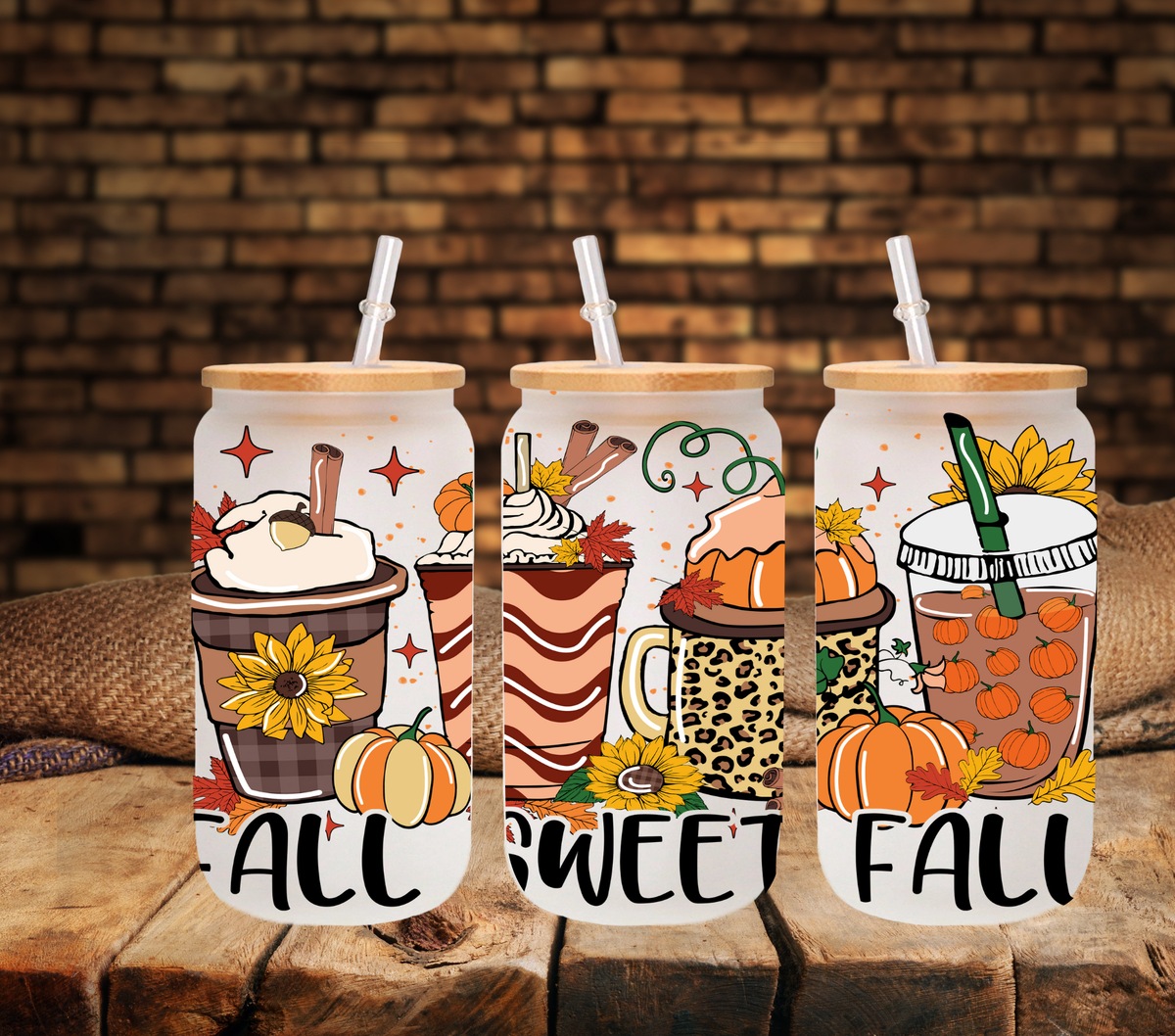 Fall Sweet Fall 16oz UV DTF Libbey Wrap