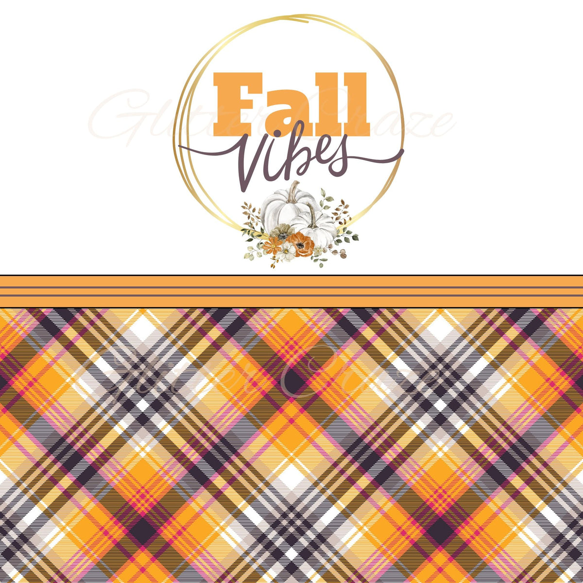Fall Vibes plaid wrap or 12x12 sheet