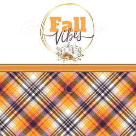Fall Vibes plaid wrap or 12x12 sheet