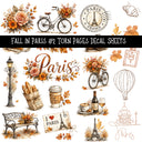 Fall in Paris torn Pages UV DTF Decal sheets 3 designs available