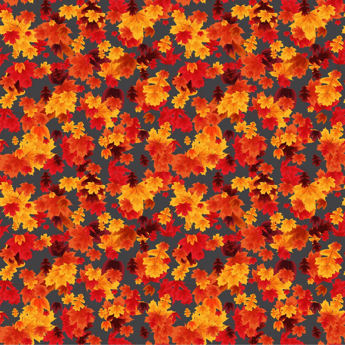 Fall Leaves On Gray - Adhesive Vinyl