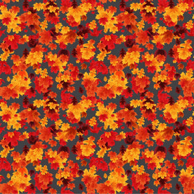 Fall Leaves On Gray - Adhesive Vinyl