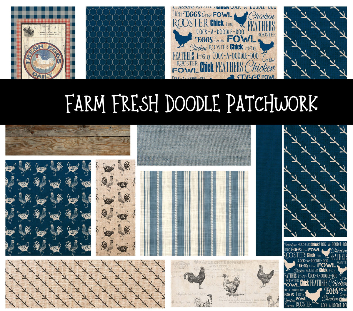 Farm Fresh Doodle Patchwork Set