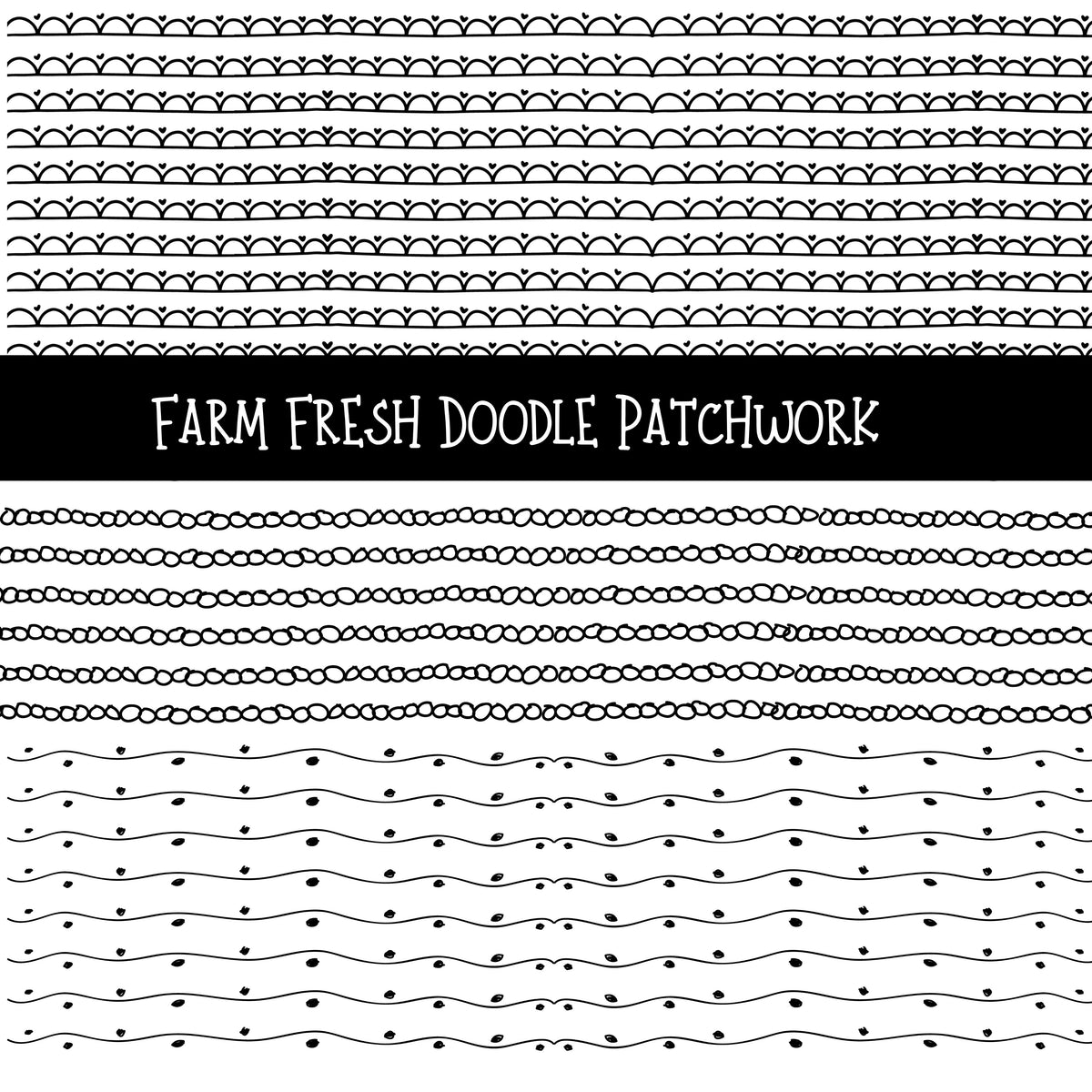 Farm Fresh Doodle Patchwork Set