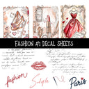Fashion Torn Pages UV DTF Decal sheets 8 Designs available