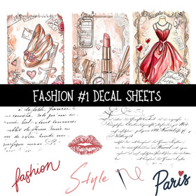 Fashion Torn Pages UV DTF Decal sheets 8 Designs available