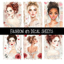 Fashion Torn Pages UV DTF Decal sheets 8 Designs available
