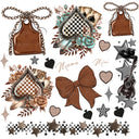 Feather and Spades Western Decal Sheet UV DTF Decal accent Sheet 10x10