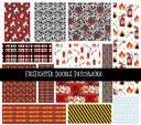 Firefighter Doodle Patchwork Set