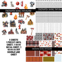 Firefighter Doodle Patchwork Set