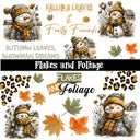 Flakes and Foliage UV DTF Decal Sheets