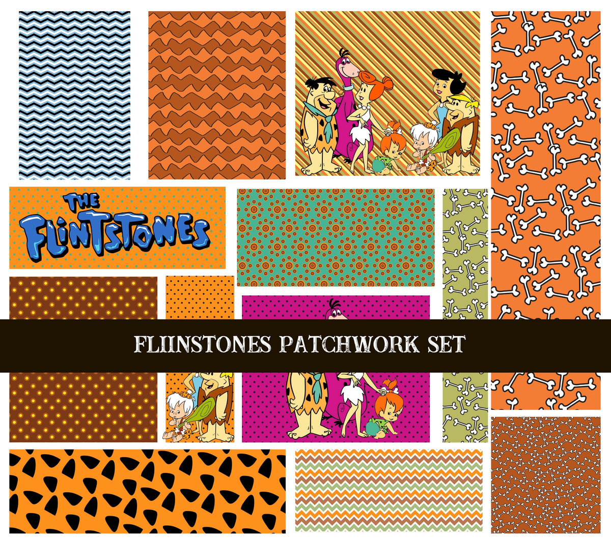 Flinstones Doodle Patchwork Set
