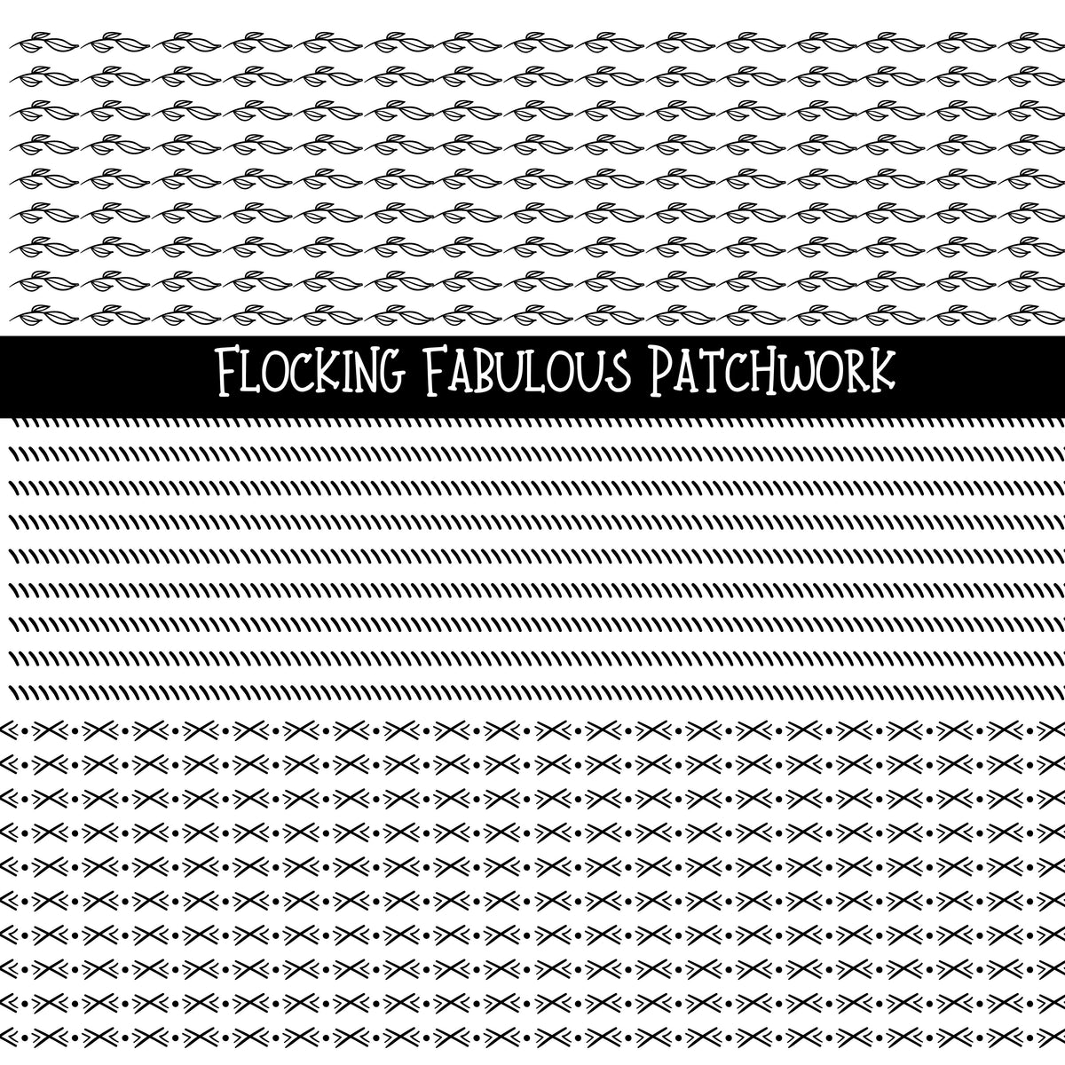 Flocking Fabulous Doodle Patchwork Set