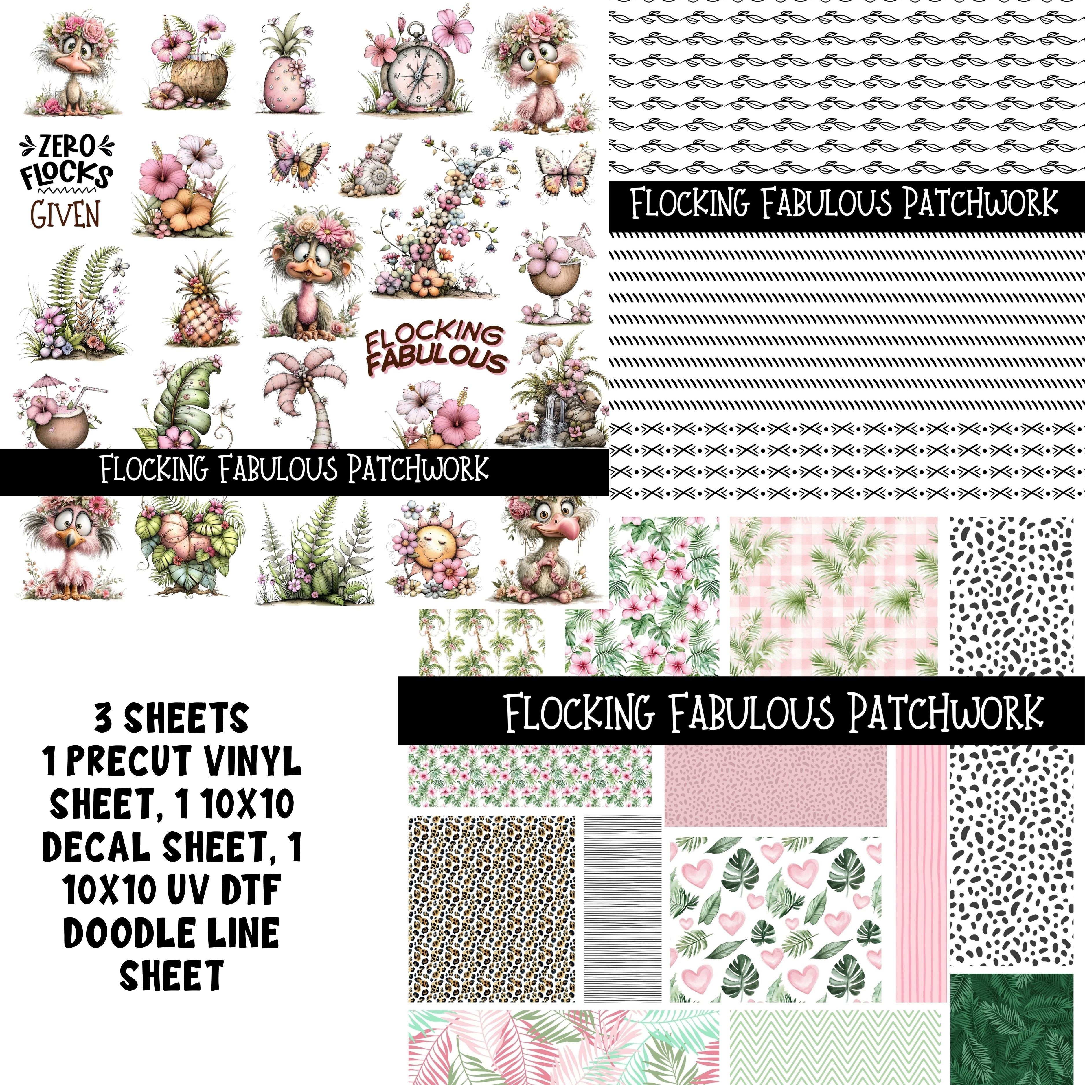 Flocking Fabulous Doodle Patchwork Set – Kraft Craze