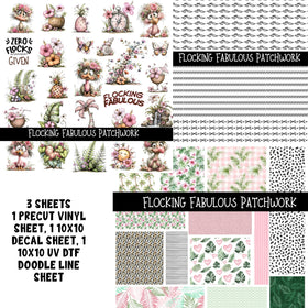 Flocking Fabulous Doodle Patchwork Set