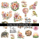 Floral Blush Doodle Patchwork Set