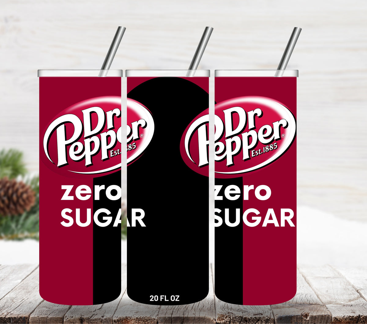 Dr. Pepper Zero vinyl tumbler wraps