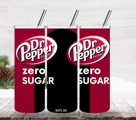 Dr. Pepper Zero vinyl tumbler wraps