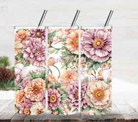 Floral Bougie Louis vinyl tumbler wraps