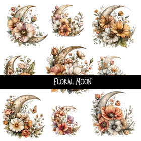 Floral Moon UV Decal sheet