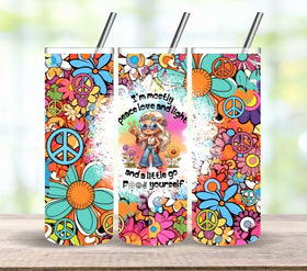 Peace love and light Vinyl tumbler wraps