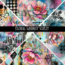 Floral Whimsy precut Vsplits 12x12 vinyl sheet