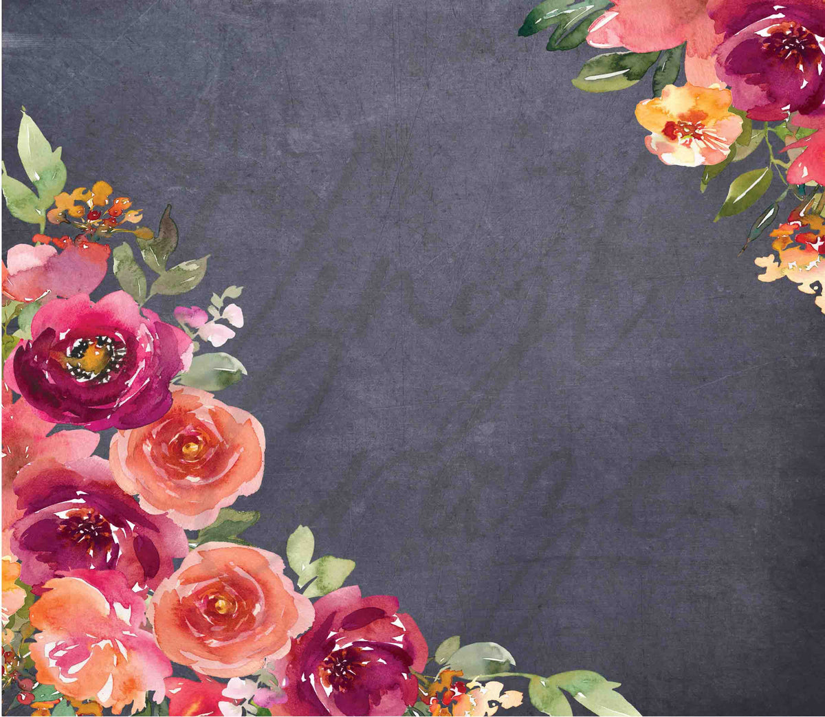Floral Chalkboard Adhesive Vinyl Wrap